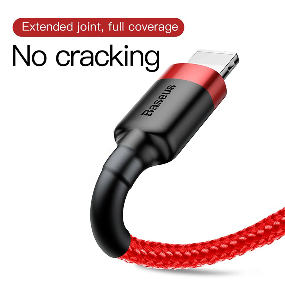 Baseus Cafule USB to Lightning Cable 1.5A 2M - Red - Image 3