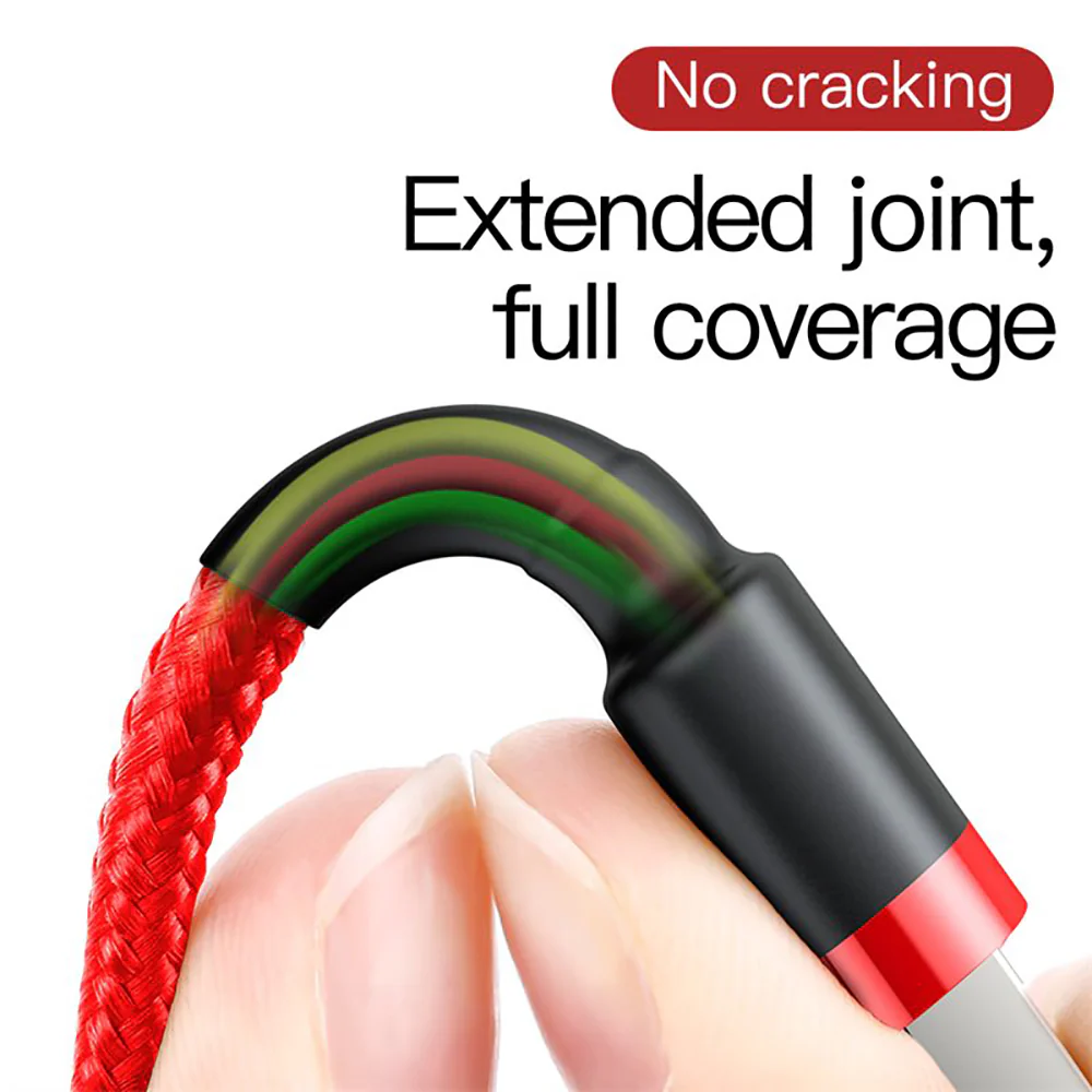Baseus Cafule USB to Lightning Cable 2.4A 0.5M - Red - Image 4
