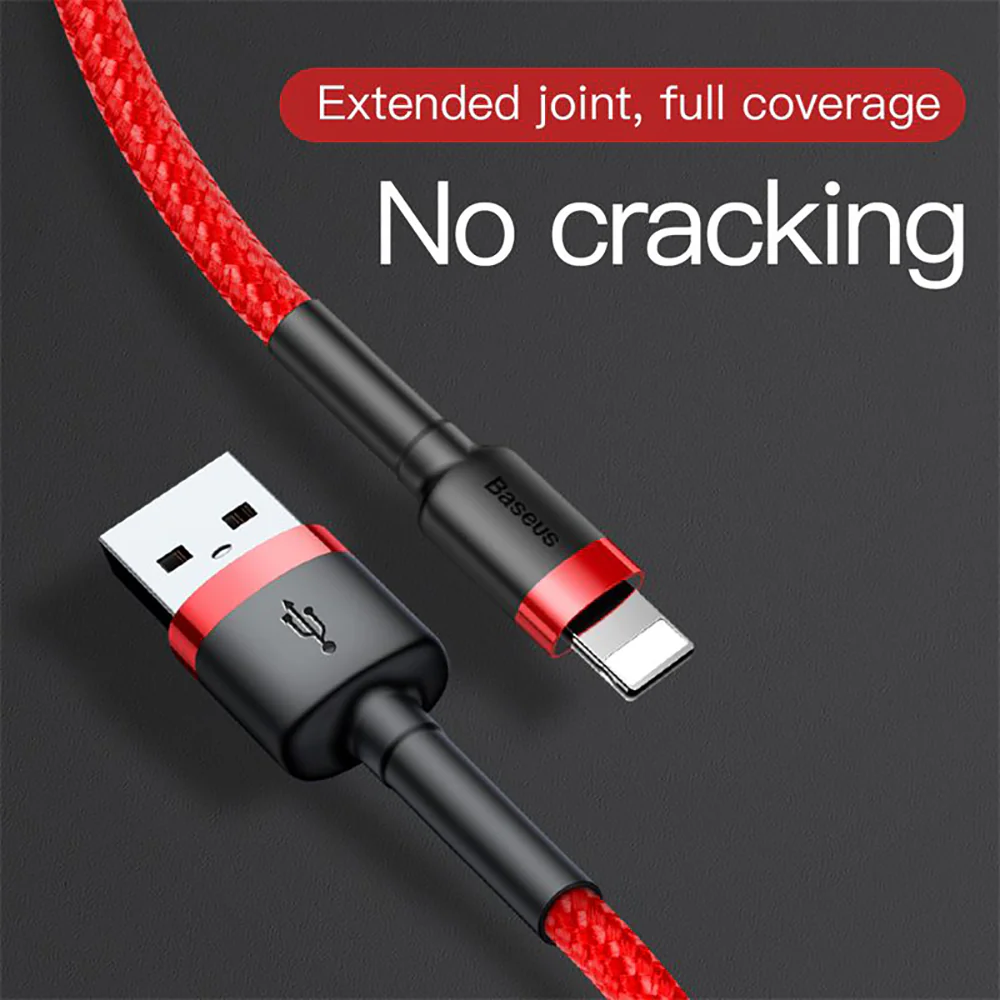 Baseus Cafule USB to Lightning Cable 2.4A 0.5M - Red - Image 5