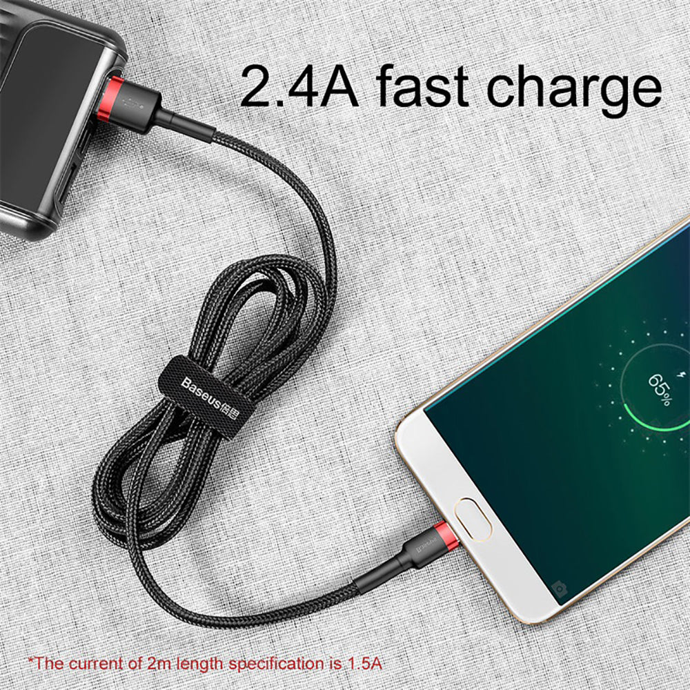 Baseus Cafule USB to Micro USB Cable 2A 3m - Red and Black - Image 5