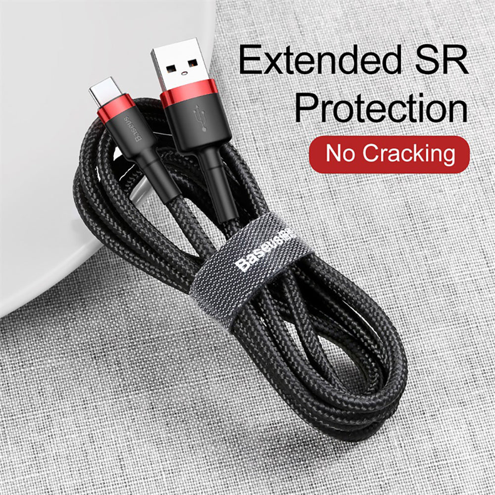 Baseus Cafule USB to Type-C Cable 2A 2M - Red and Black - Image 5
