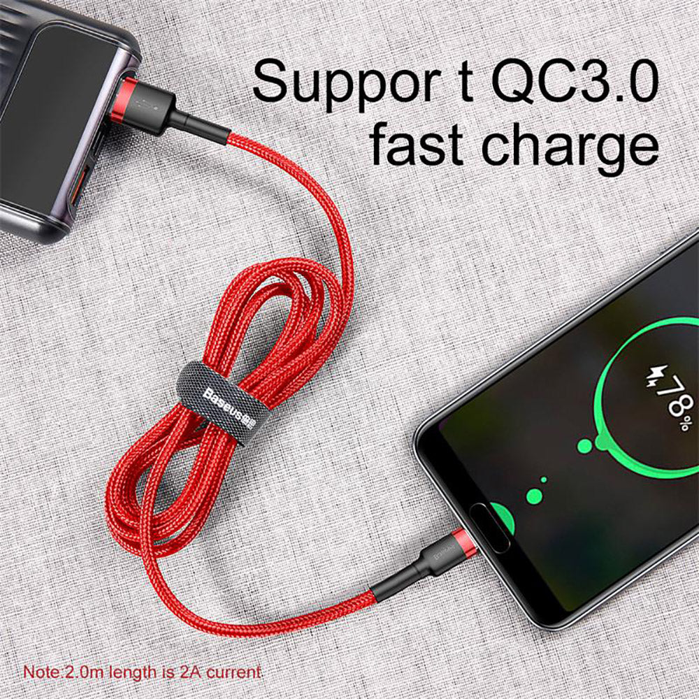 Baseus Cafule USB to Type-C Cable 3A 0.5M - Red - Image 4