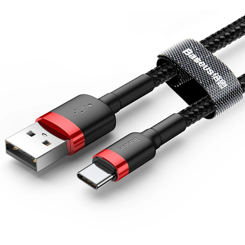 Baseus Cafule USB to Type-C Cable 3A 1M - Red and Black