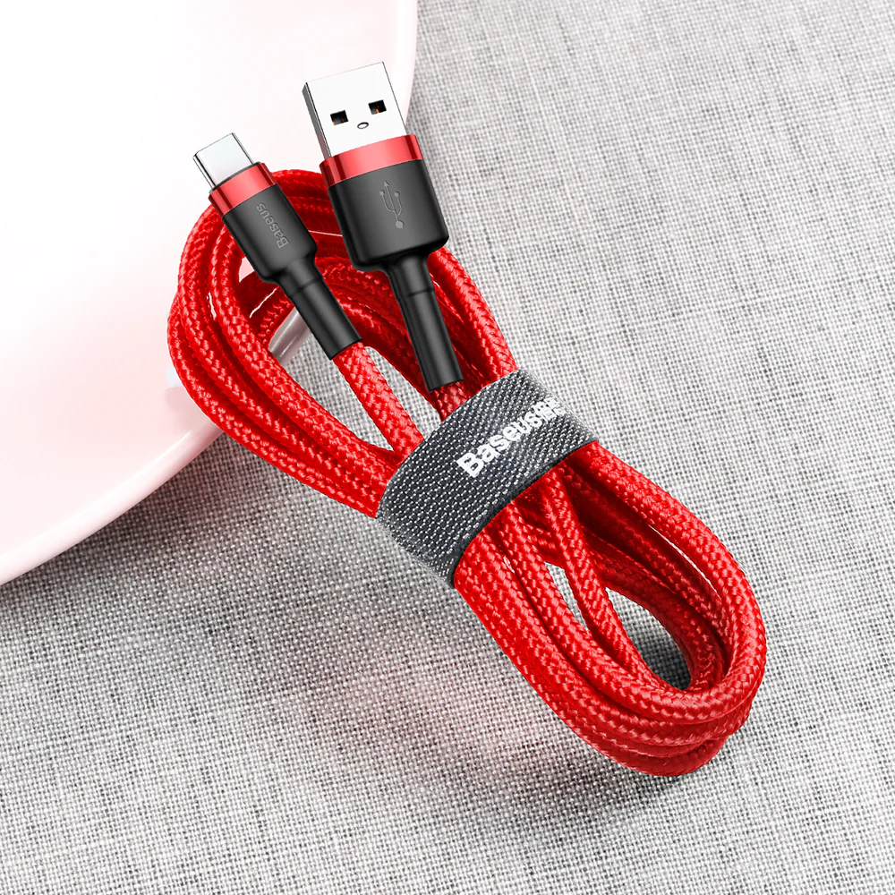 Baseus Cafule USB to Type-C Data Cable 2A - Red, 3m - Image 3