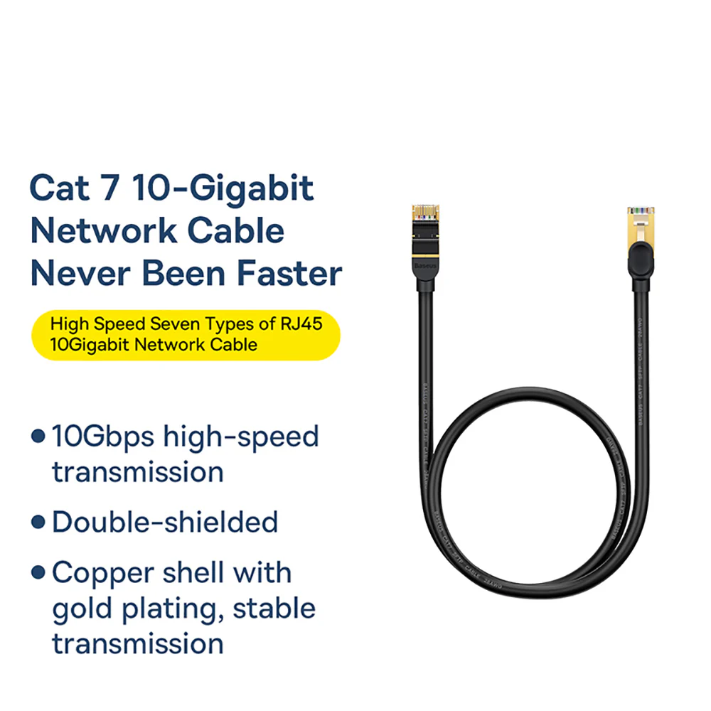 Baseus Cat 7 10-Gigabit RJ45 Network Cable - 30m Black
