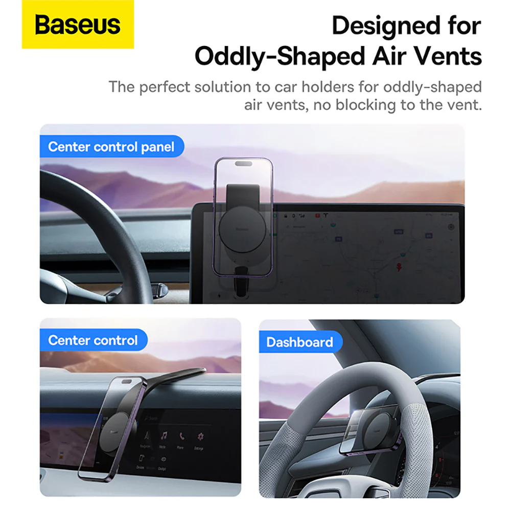 Baseus CO2 Magnetic Car Mount - Starry Black - Image 2