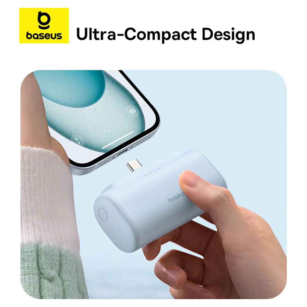 Baseus Compact Fast Charging Power Bank Type-C Edition 5000mAh 20W - Starry Sea Blue - Image 3