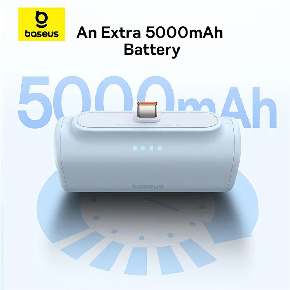 Baseus Compact Fast Charging Power Bank Type-C Edition 5000mAh 20W - Starry Sea Blue - Image 4