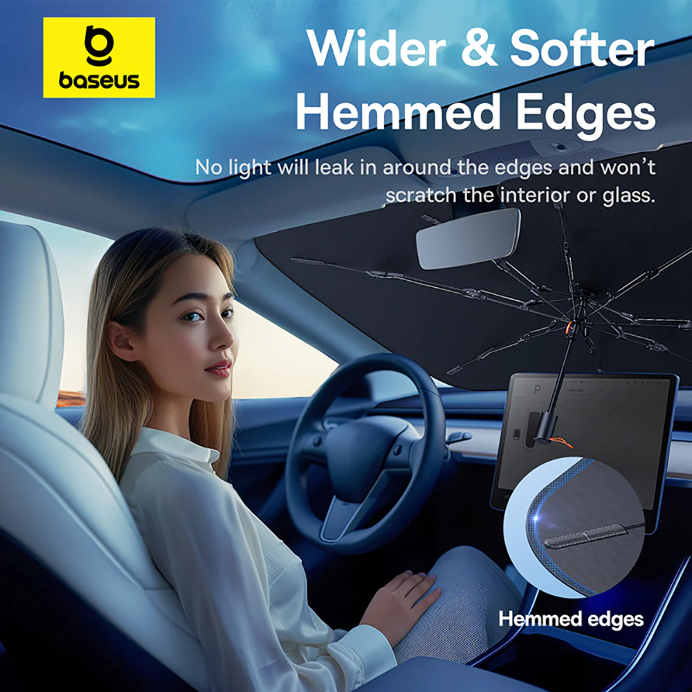 Baseus CoolRide Windshield Sun Shade Umbrella - Stellar Black - Image 4