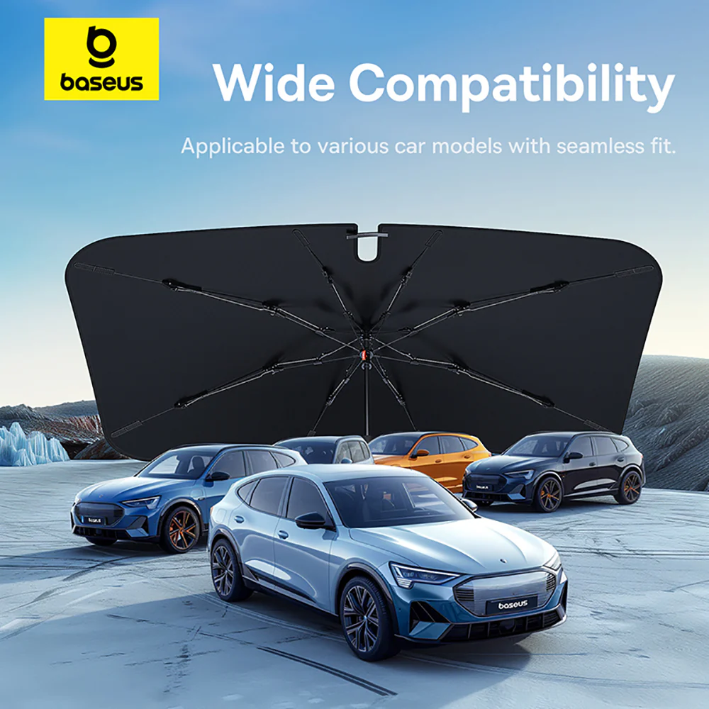 Baseus CoolRide Windshield Sun Shade Umbrella - Stellar Black - Image 5