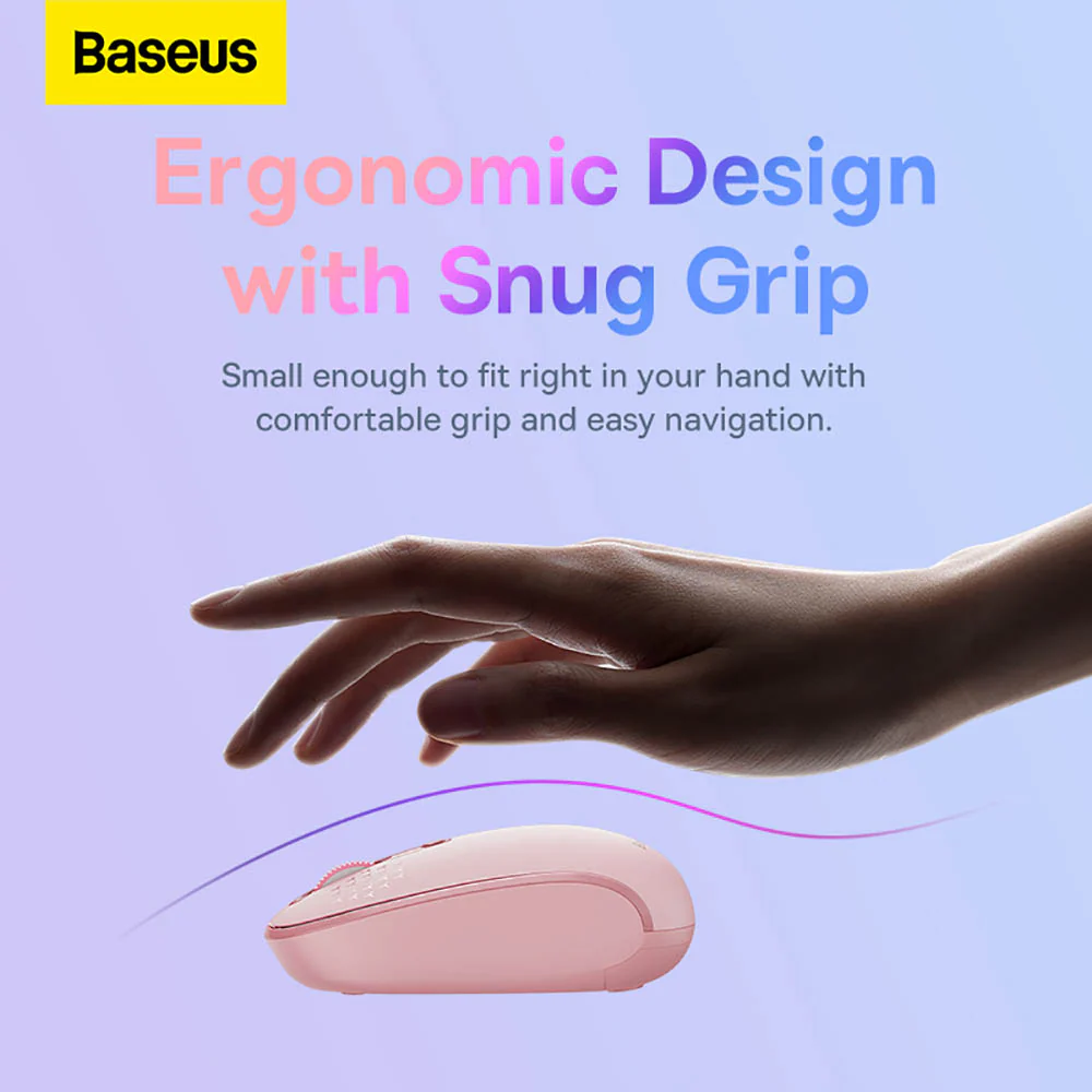 Baseus Creator Tri-Mode Wireless Mouse - Floating Pink, Overseas Edition - Image 4
