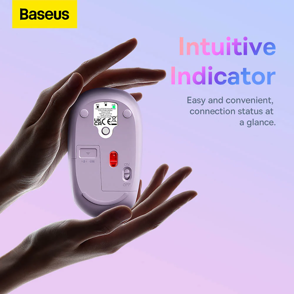 Baseus Creator Tri-Mode Wireless Mouse - Nebula Purple - Image 3