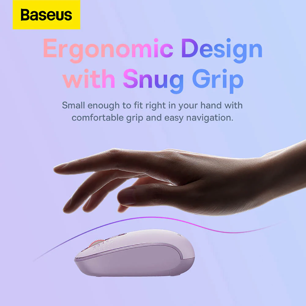 Baseus Creator Tri-Mode Wireless Mouse - Nebula Purple - Image 4