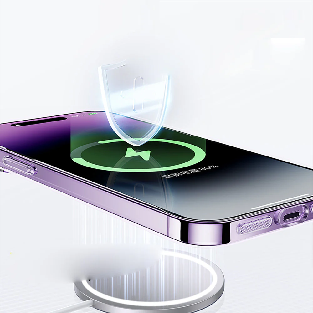 Baseus Crystal Series Magnetic Case for iPhone 15 Plus - Transparent - Image 3