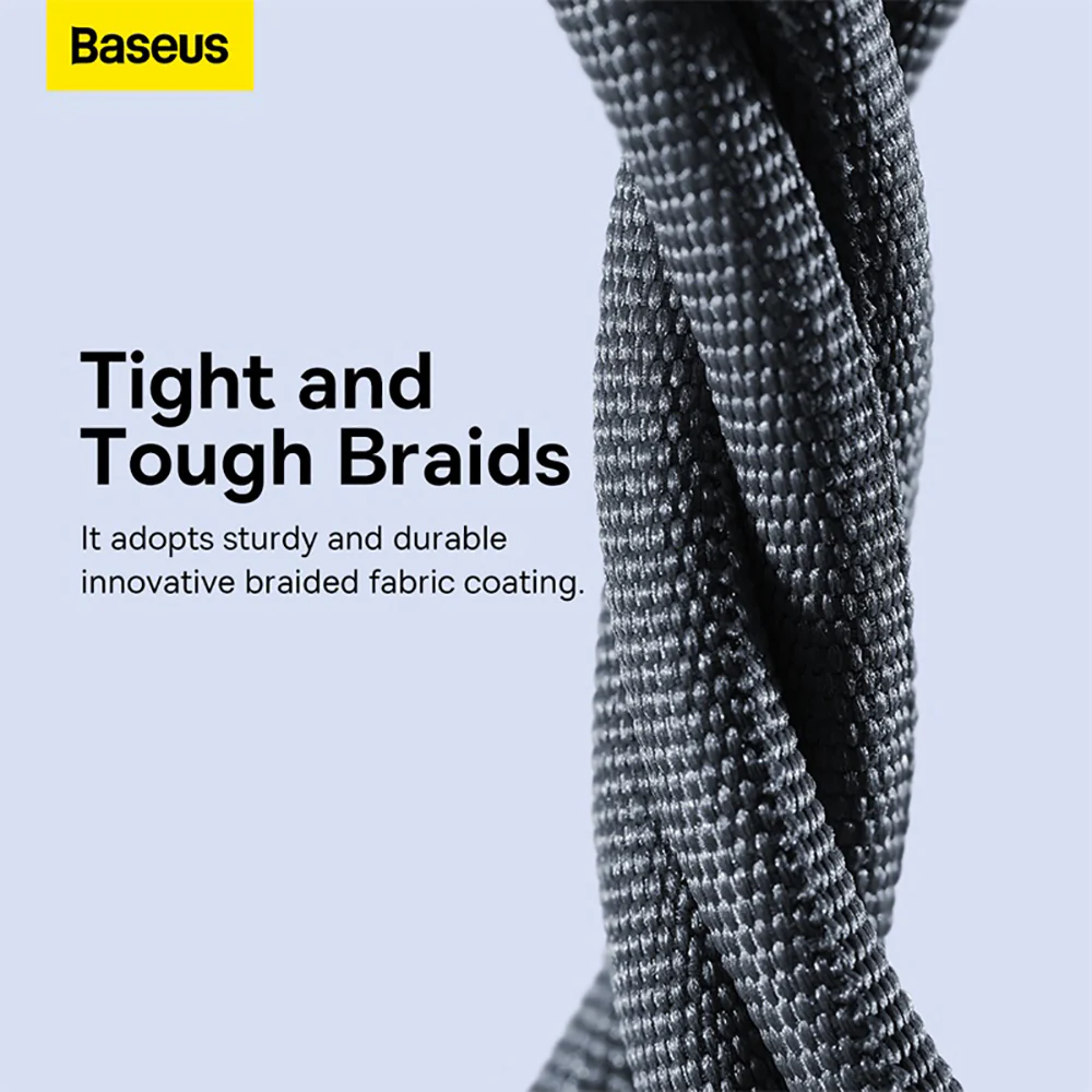 Baseus Crystal Shine Series Fast Charging Data Cable USB to iP 2.4A 2m Black - Image 2