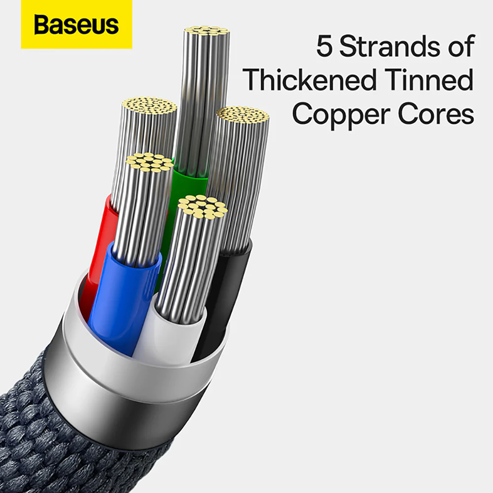 Baseus Crystal Shine Series Type-C to iP Fast Charging Data Cable 20W 2m - Black - Image 5