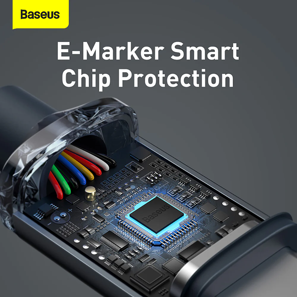 Baseus Crystal Shine Series Type-C to Type-C Fast Charging Cable 100W 1.2m - Black - Image 3