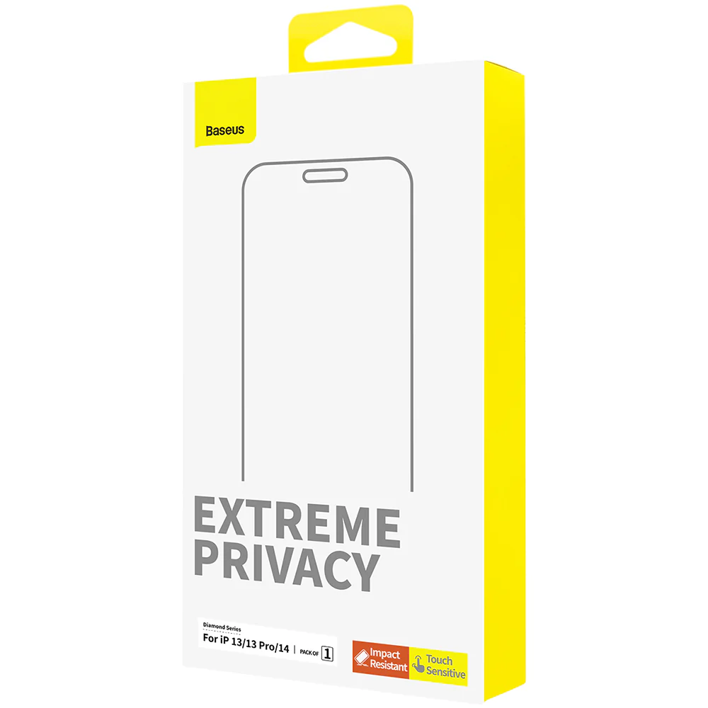 Baseus Diamond Privacy Tempered Glass Screen Protector for iPhone 13/13 Pro/14 - Single Pack - Image 3