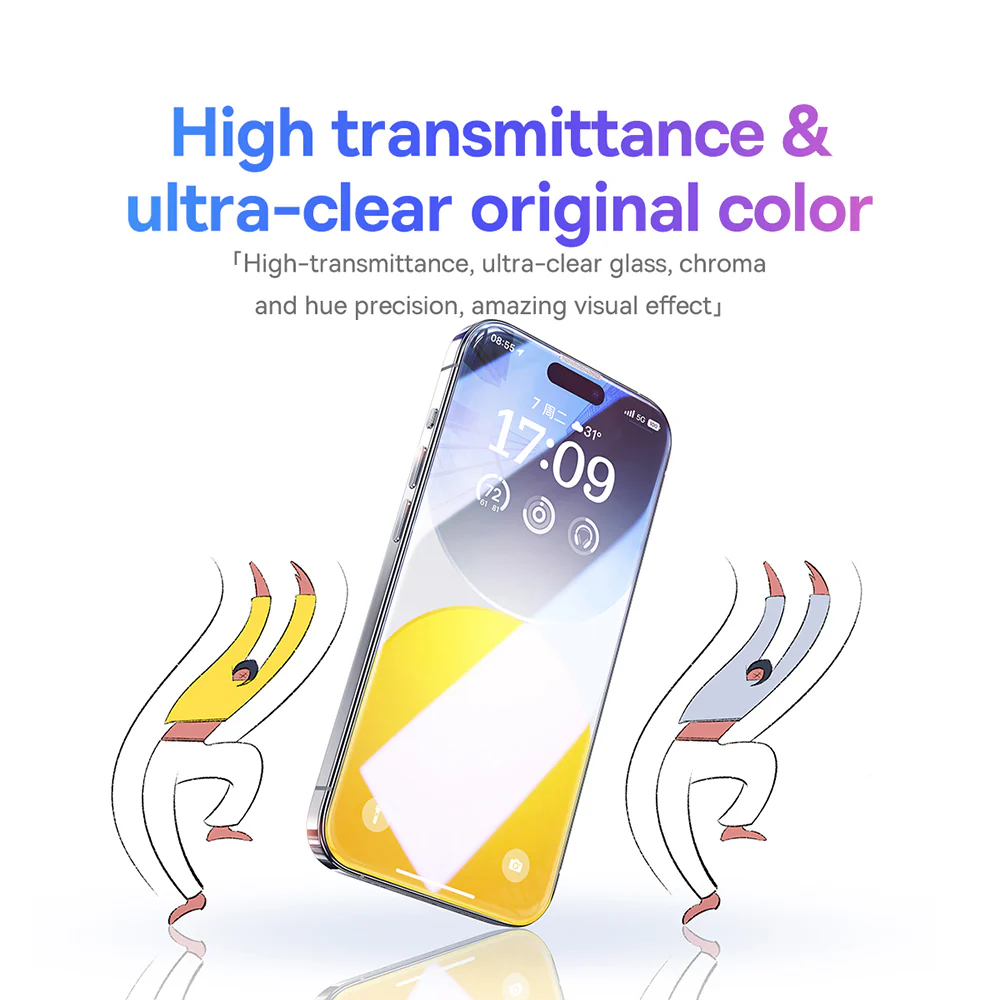Baseus Diamond Series Full Screen Tempered Glass for iPhone 15 Plus - Clear