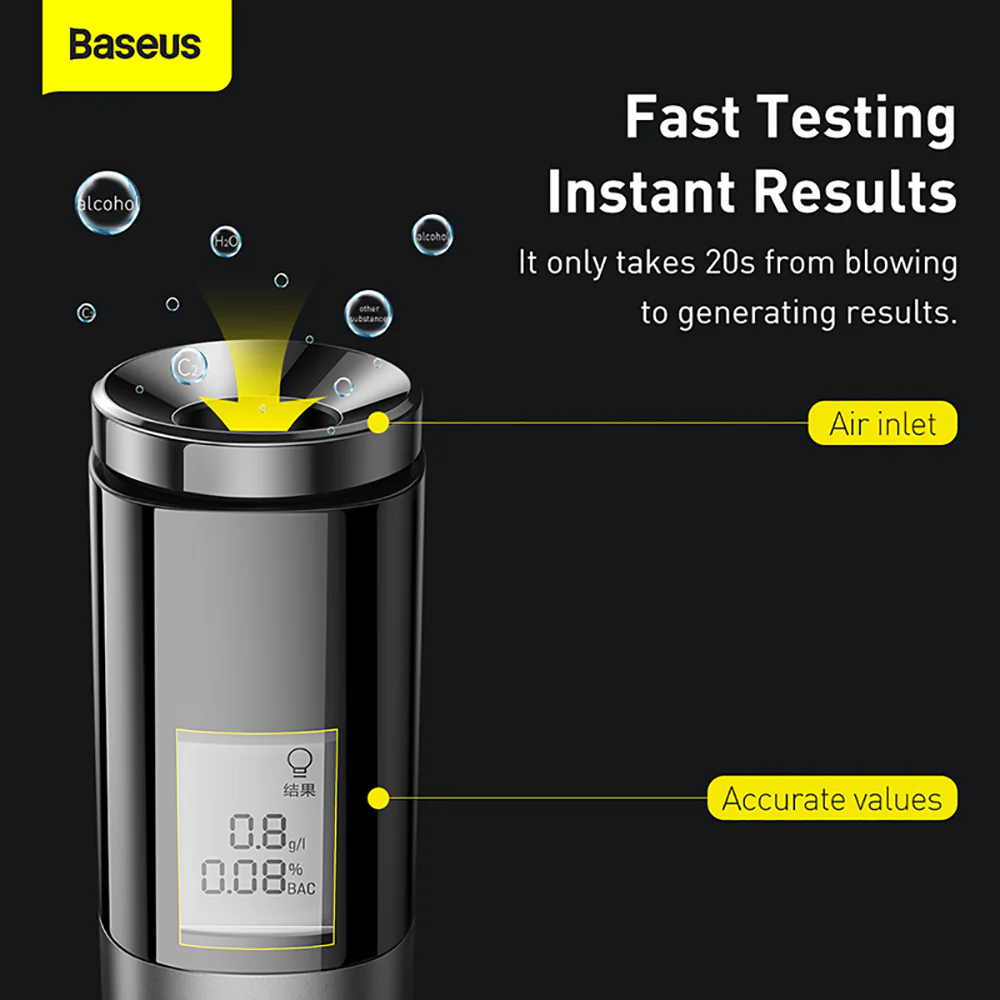 Baseus Digital Alcohol Tester - Black - Image 4