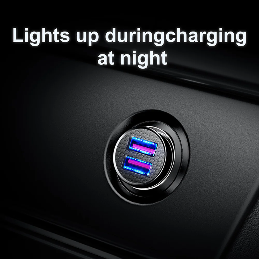 Baseus Dual QC3.0 Smart Car Charger 30W - Black - Image 3
