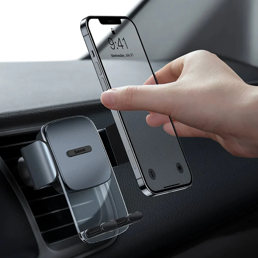 Baseus Easy Control Clamp Car Mount Holder - Deep Space Black, Air Vent Version - Image 5