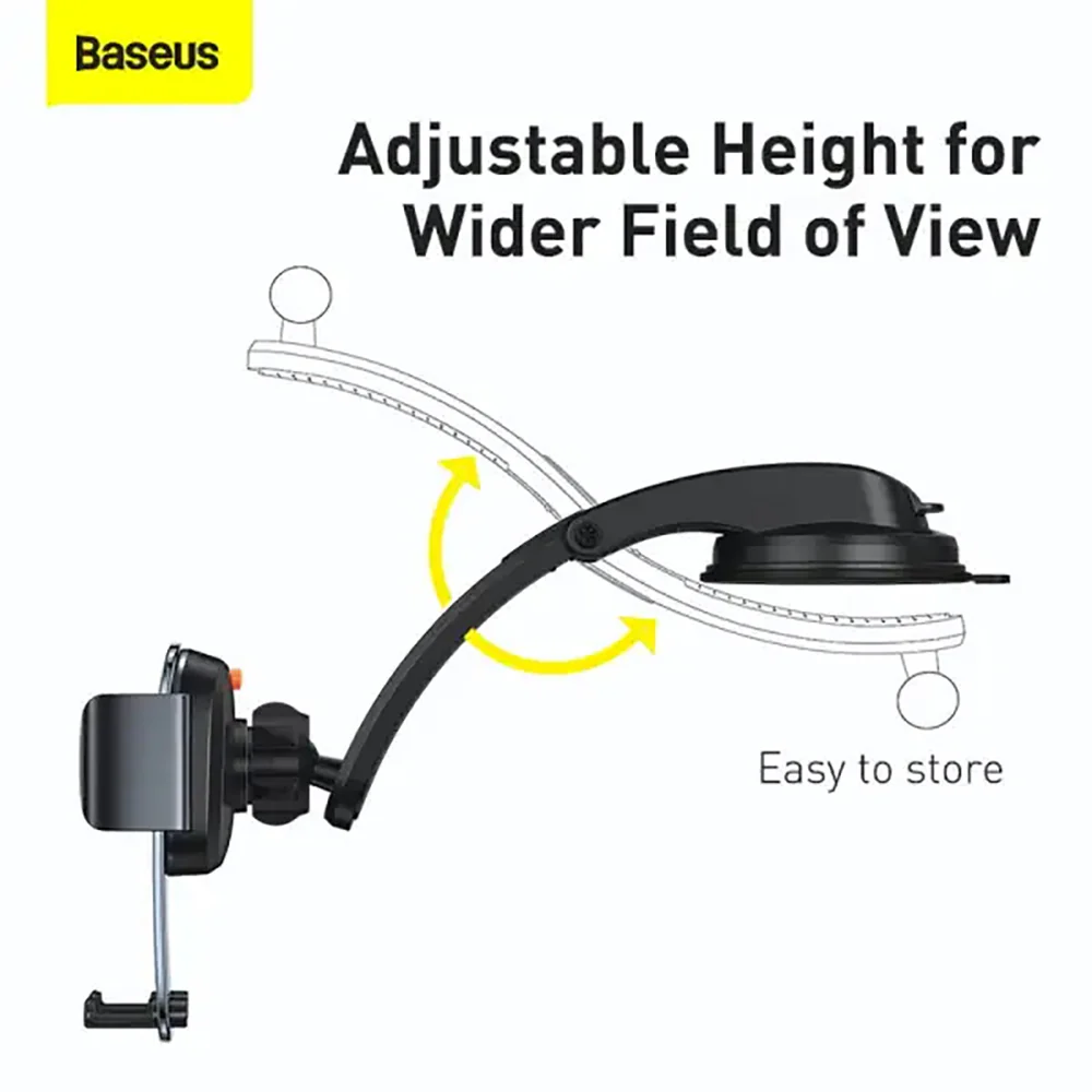 Baseus Easy Control Clamp Car Mount Holder - Deep Space Black Set - Image 2
