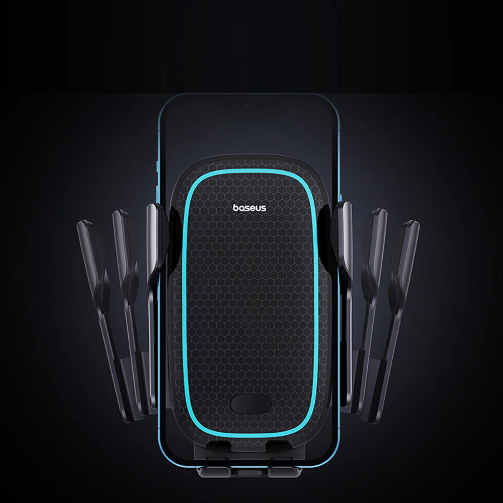 Baseus Electric Wireless Charging Car Mount - Air Vent Version, Starry Black - Image 2