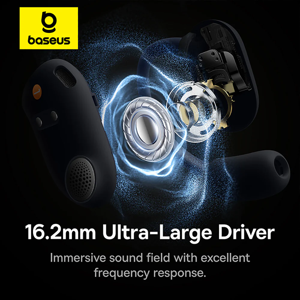 Baseus Eli Sport 1 Open-Ear TWS Earbuds - Starry Black - Image 3