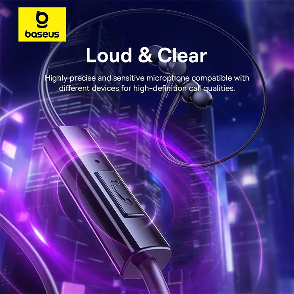 Baseus Encok CZ11 In-Ear Wired Earphones - Starry Black - Image 2