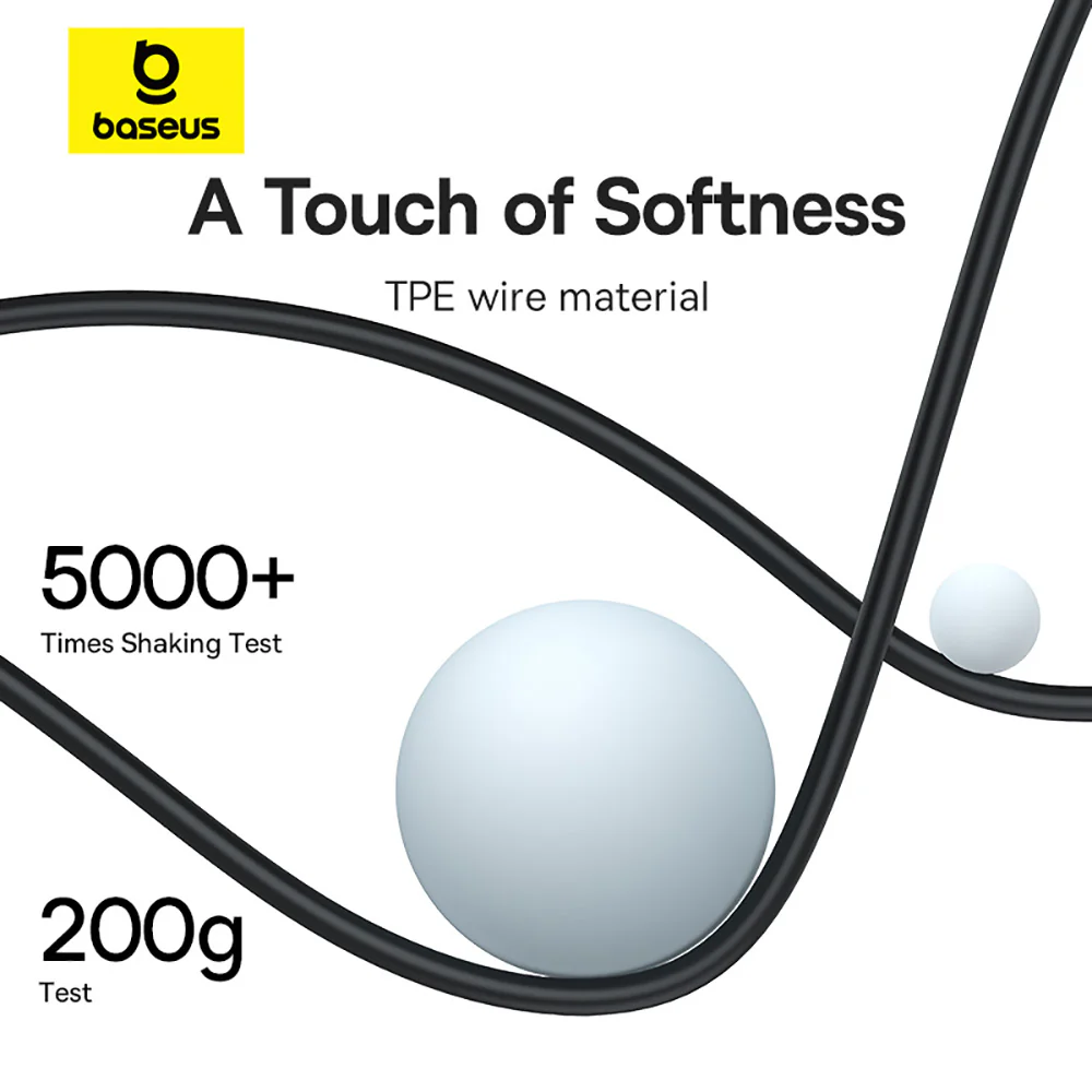 Baseus Encok CZ18 Wired Earphones - Starry Black - Image 4