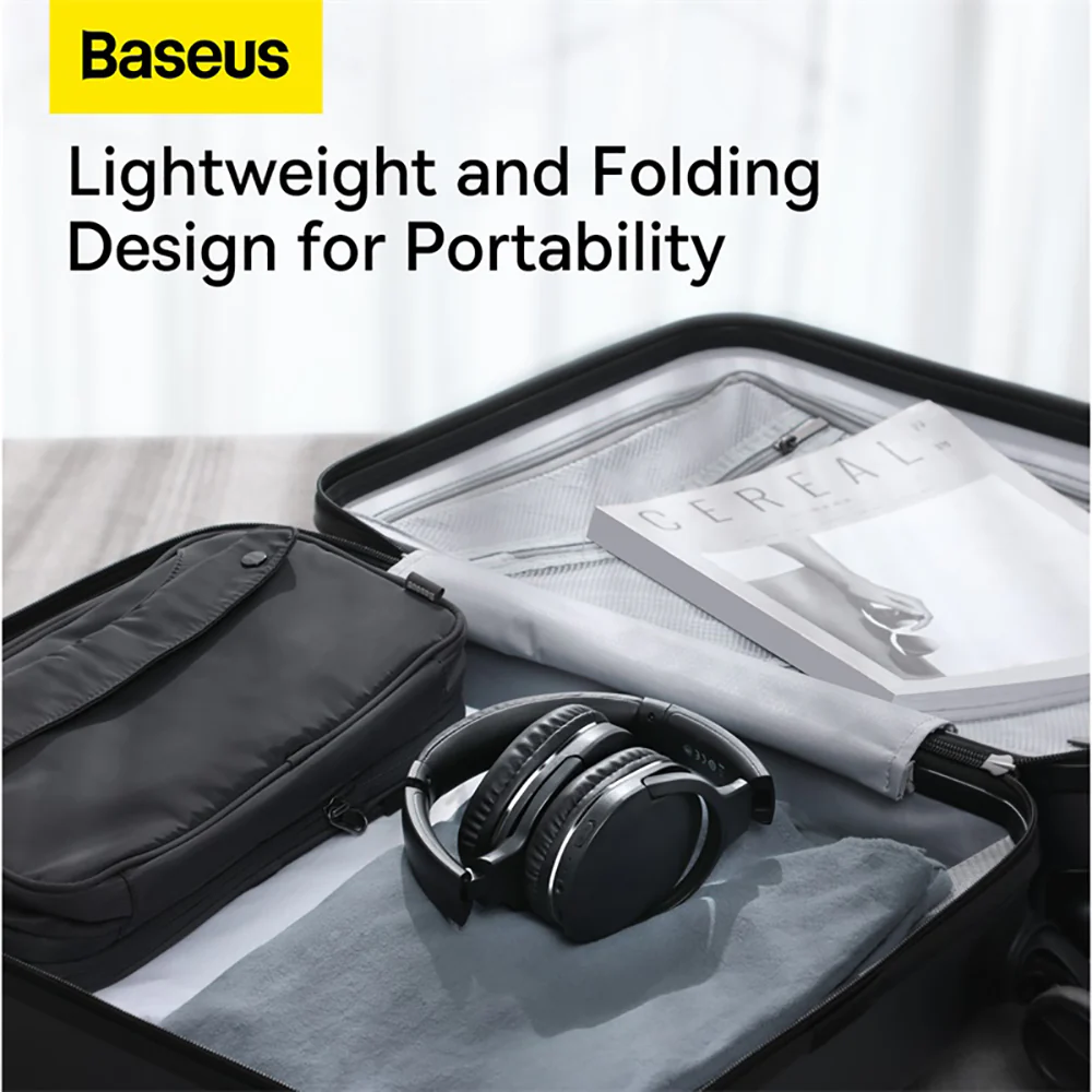 Baseus Encok D02 Pro Wireless Headphones - Black - Image 4