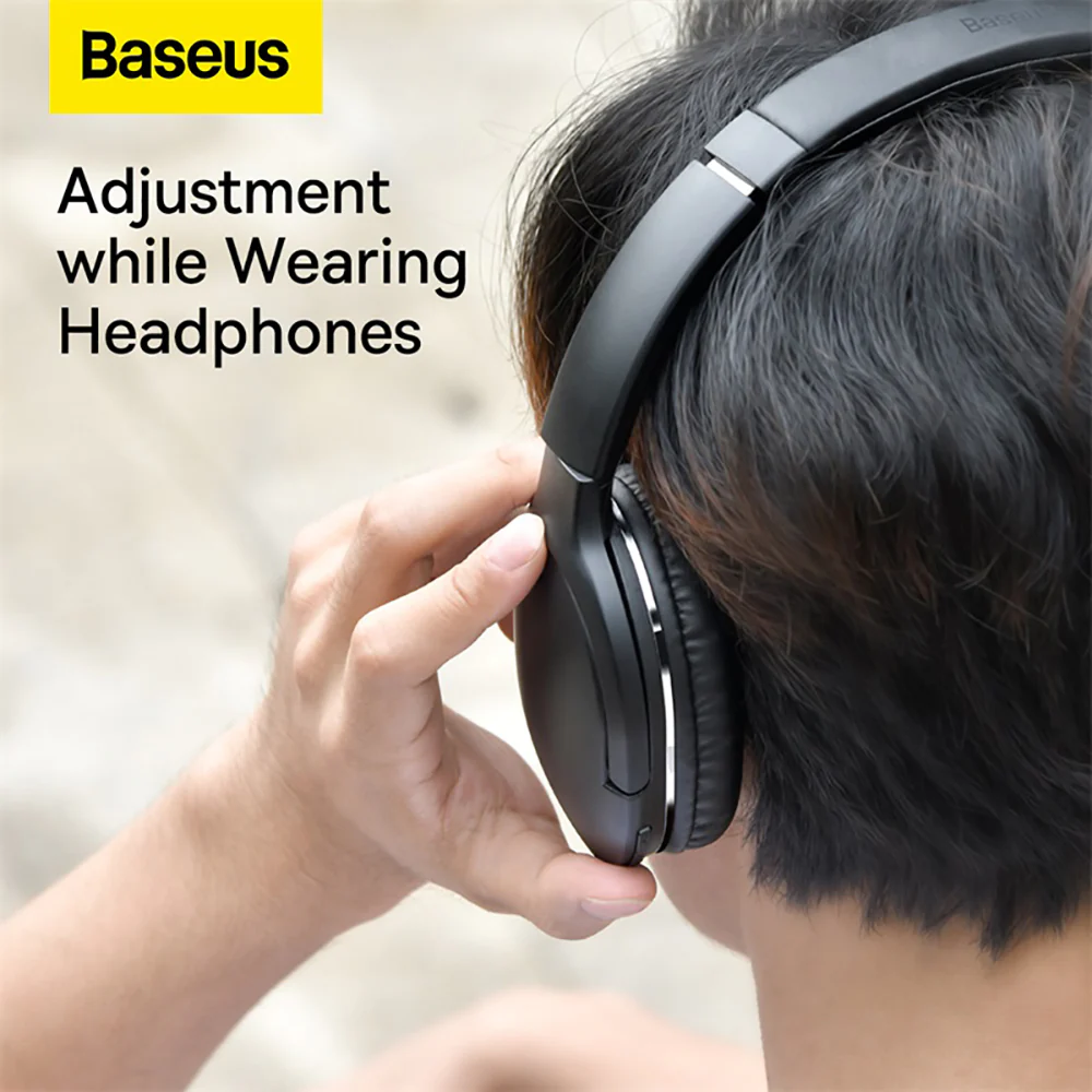 Baseus Encok D02 Pro Wireless Headphones - Black - Image 5