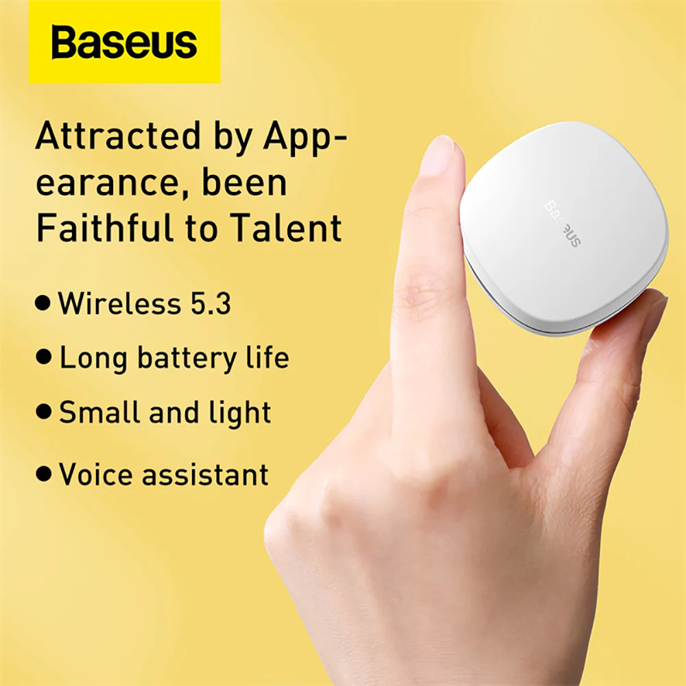 Baseus Encok TWS True Wireless Earphones WM01 Upgrade 5.3 Version - White - Image 2