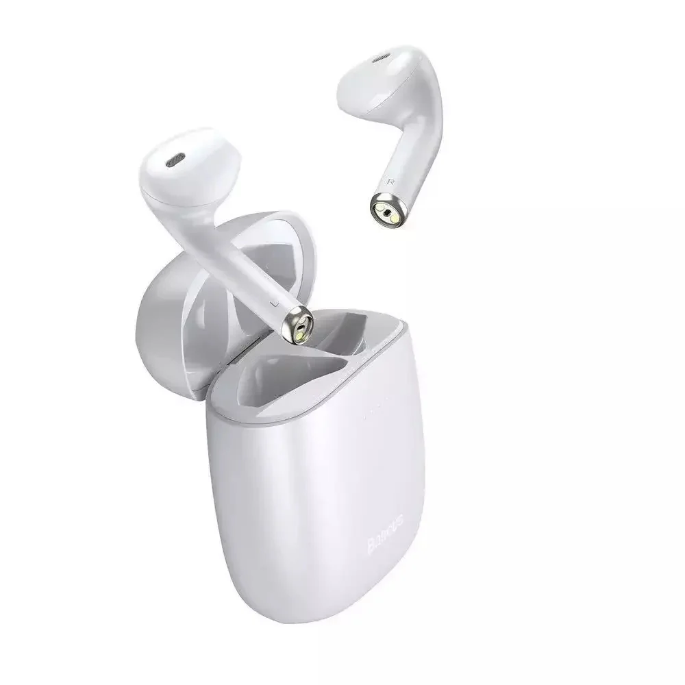Baseus Encok W04 3015E TWS True Wireless Bluetooth Earphones - Moon White