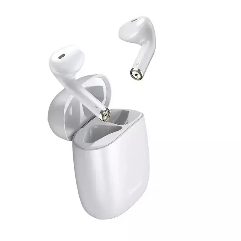 Baseus Encok W04 3015E TWS True Wireless Bluetooth Earphones - Moon White - Image 2