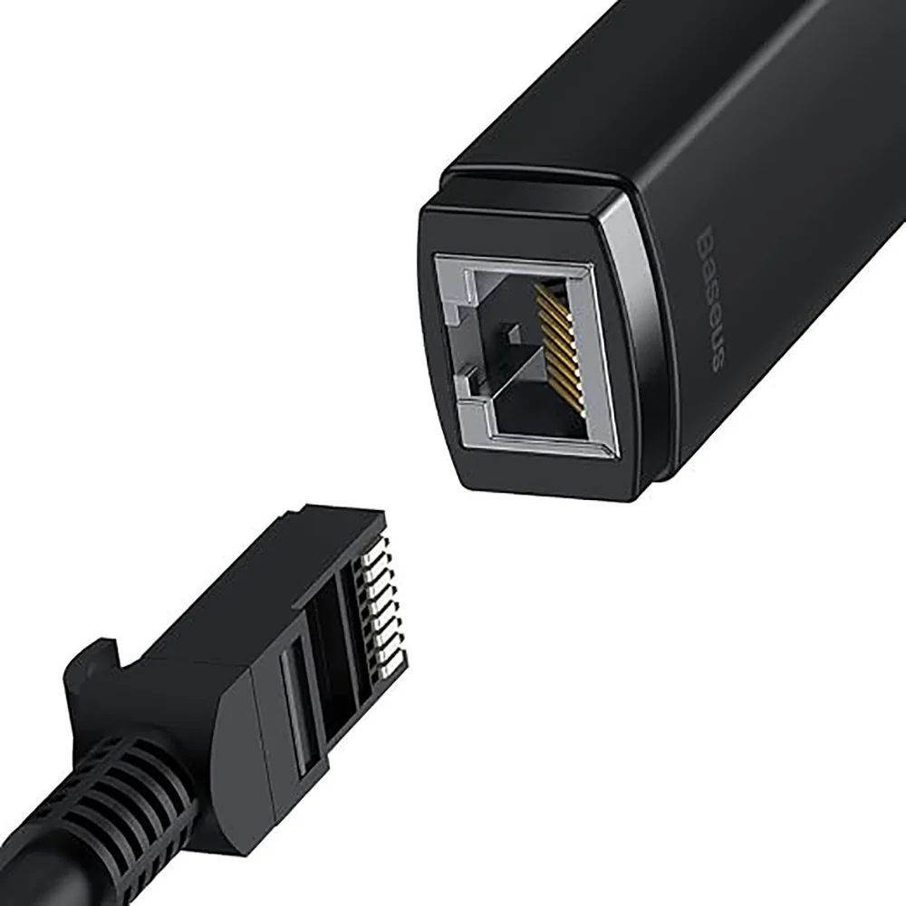 Baseus Enjoy Series Type-C to RJ45 Ethernet Adapter - 100Mbps, Black - Image 2