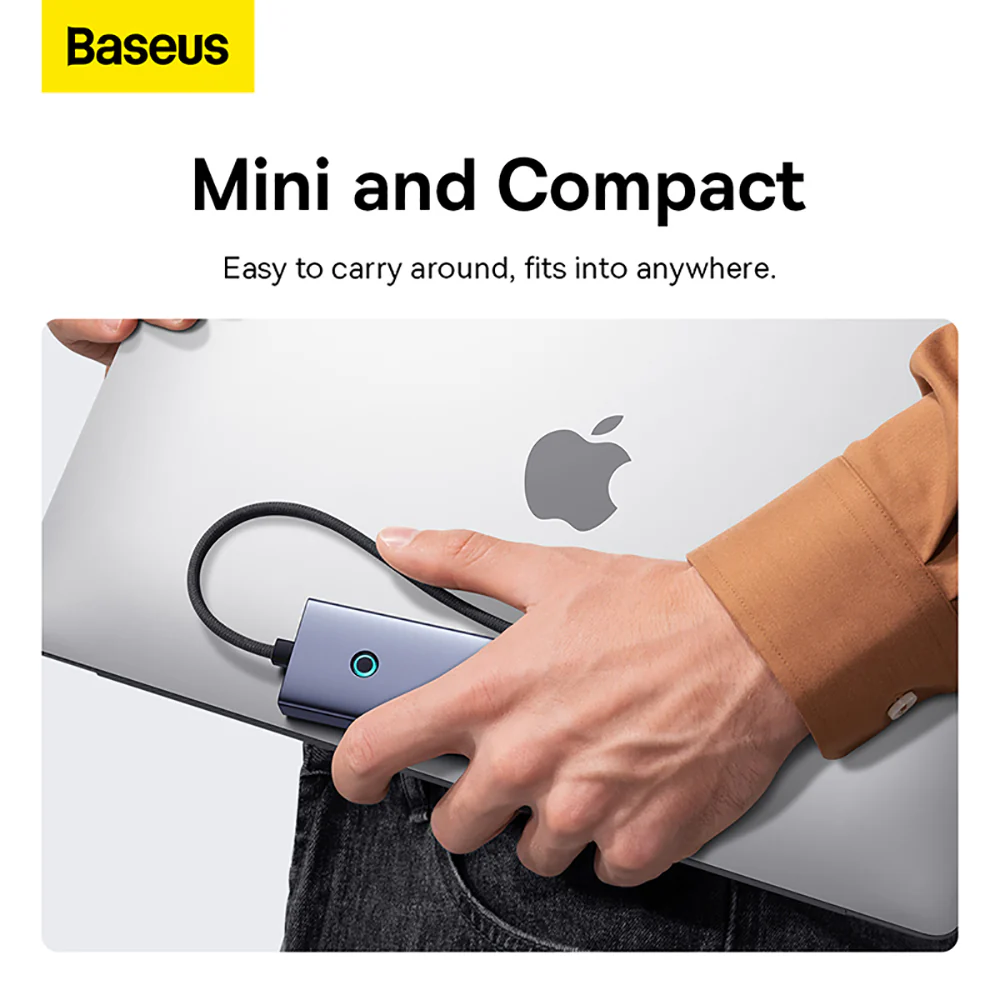 Baseus Flite Series 4-Port HUB - Space Gray - Image 4