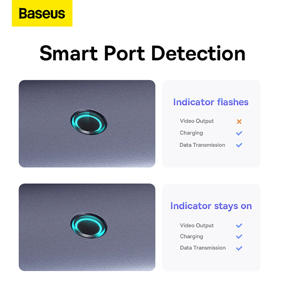 Baseus Flite Series 7-in-1 HUB Docking Station - Deep Space Gray - Image 5