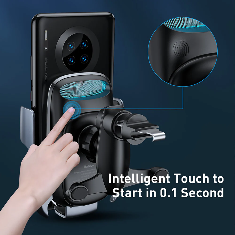 Baseus Galaxy Electric Stand Wireless Charger 15W - Black - Image 4