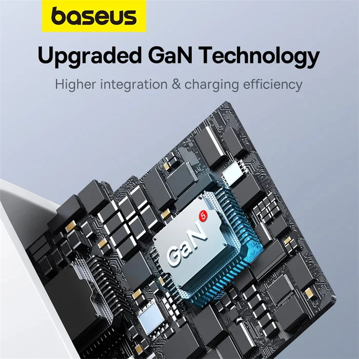 Baseus GaN5 Pro Fast Charger 2C+U 65W - Australian Plug, Moon White - Image 4
