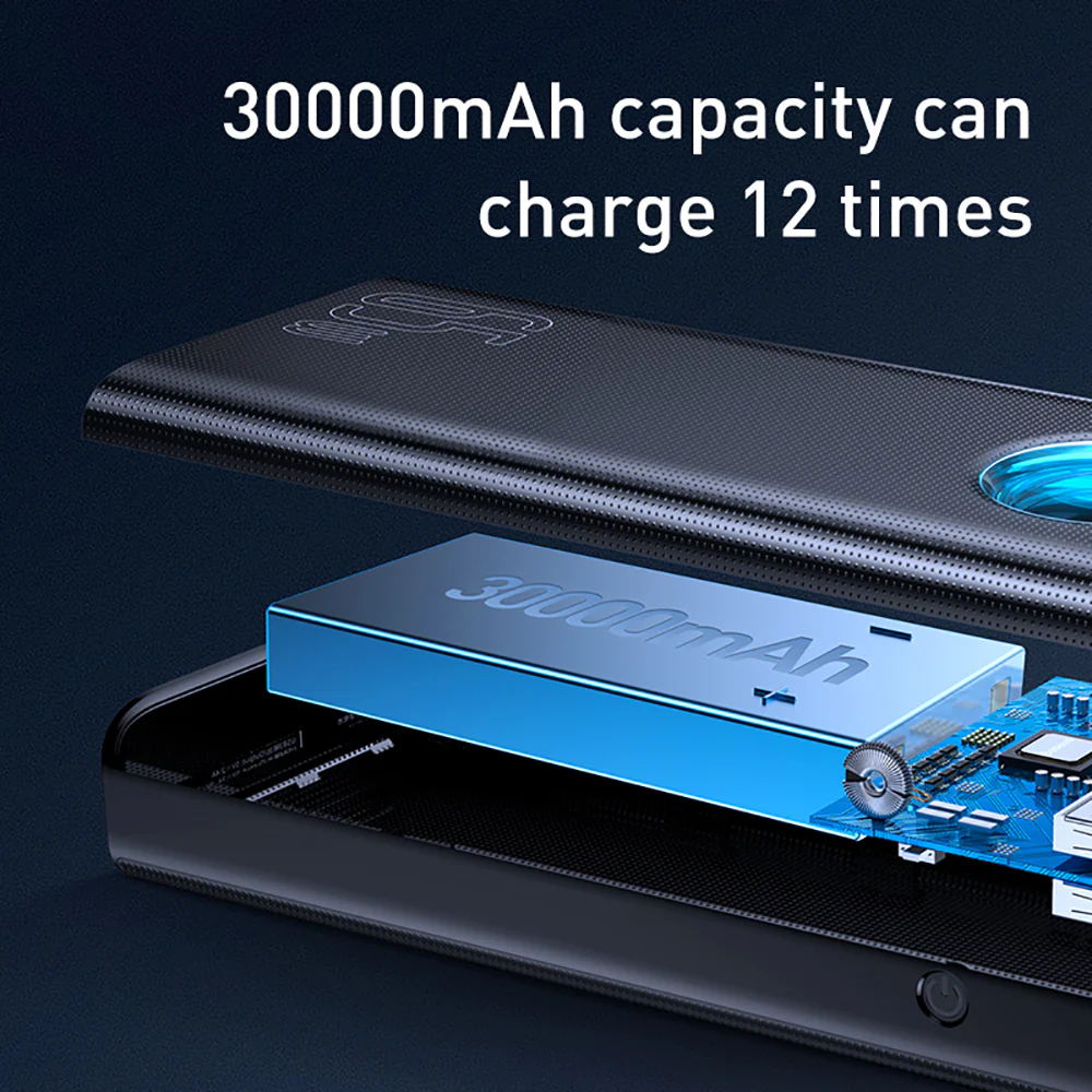 Baseus Glaze Digital Display Fast Charging Power Bank 30000mAh 65W Black - International Version - Image 4