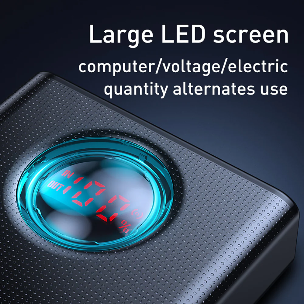 Baseus Glaze Digital Display Fast Charging Power Bank 30000mAh 65W Black - International Version - Image 5