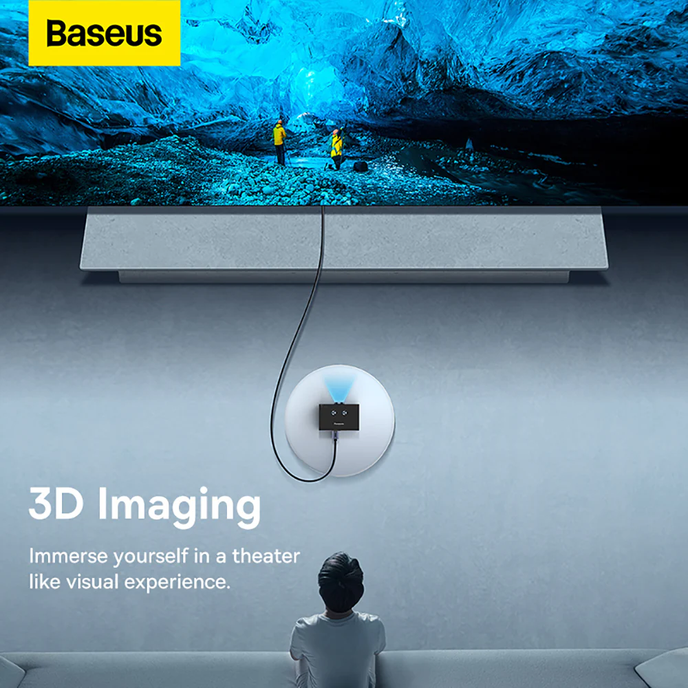 Baseus Graphene HDMI to HDMI 4K Adapter Cable - 1.5m, Black - Image 4