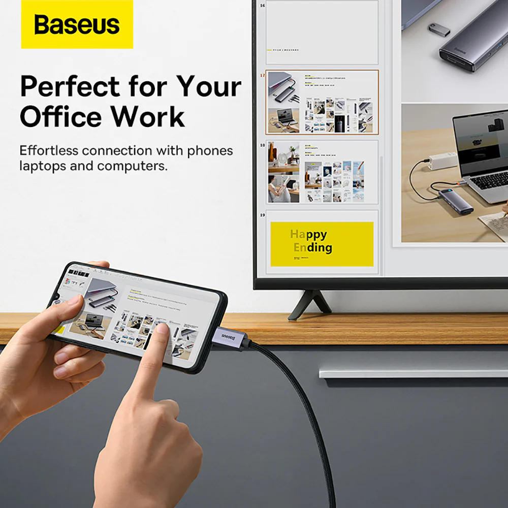 Baseus Graphene Type-C to HDMI 4K Adapter Cable - 3m Black - Image 3