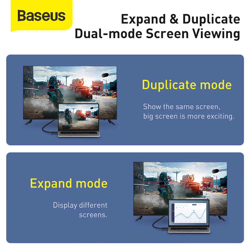 Baseus HDMI to HDMI High-Definition Cable 3m - Black - Image 3