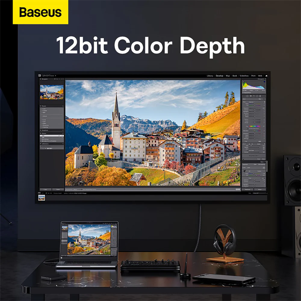 Baseus High Definition Series DP8K to DP8K Cable 3m - Starry Black - Image 5
