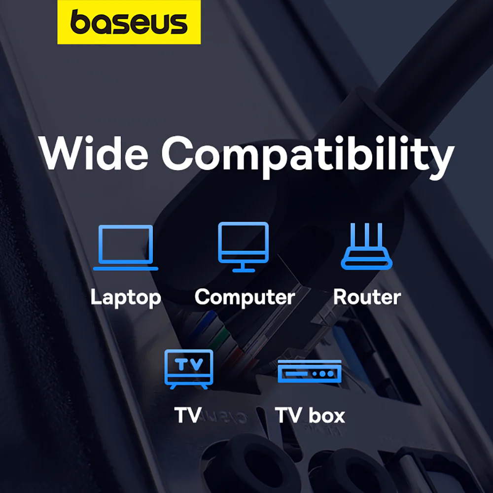 Baseus High Speed CAT6 Gigabit Ethernet Cable - 2m, Starry Sea Blue - Image 4