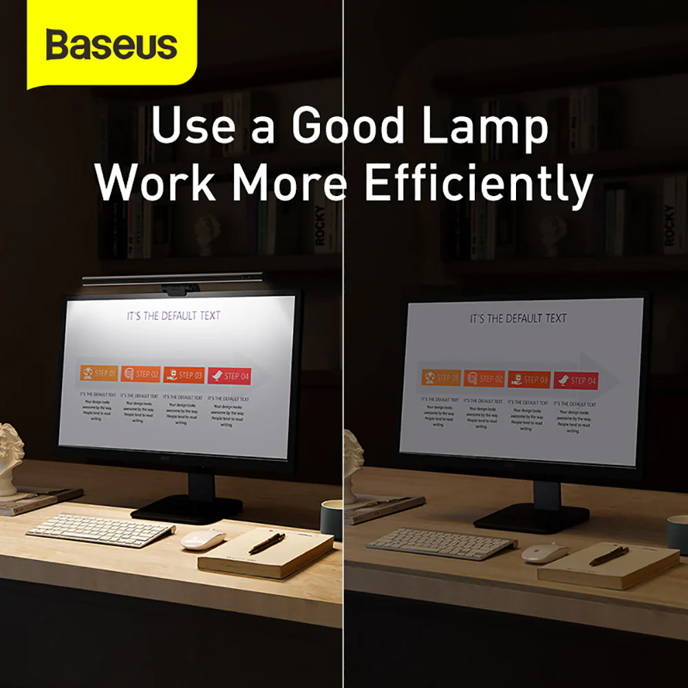 Baseus i-wok Series USB Asymmetric Screen Hanging Light Youth Edition - Black - Image 2
