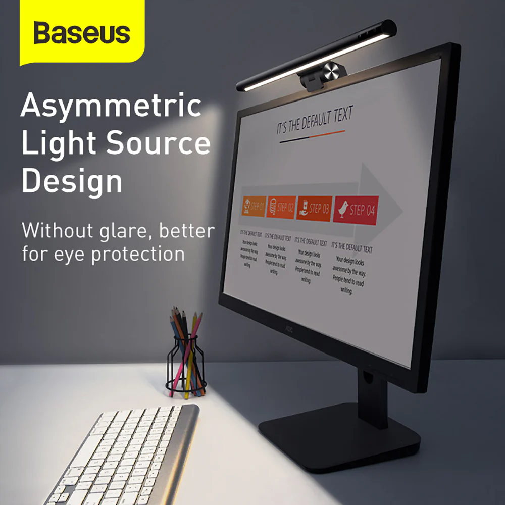 Baseus i-wok Series USB Asymmetric Screen Hanging Light Youth Edition - Black - Image 3
